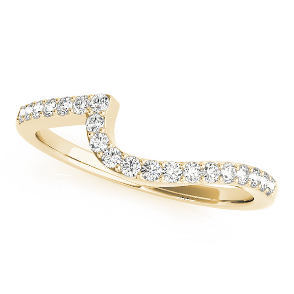 Prong Set Curved Half Eternity Ring in 10K/14K gold and platinum with certified lab-grown or natural diamonds