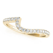Prong Set Curved Half Eternity Ring in 10K/14K gold and platinum with certified lab-grown or natural diamonds