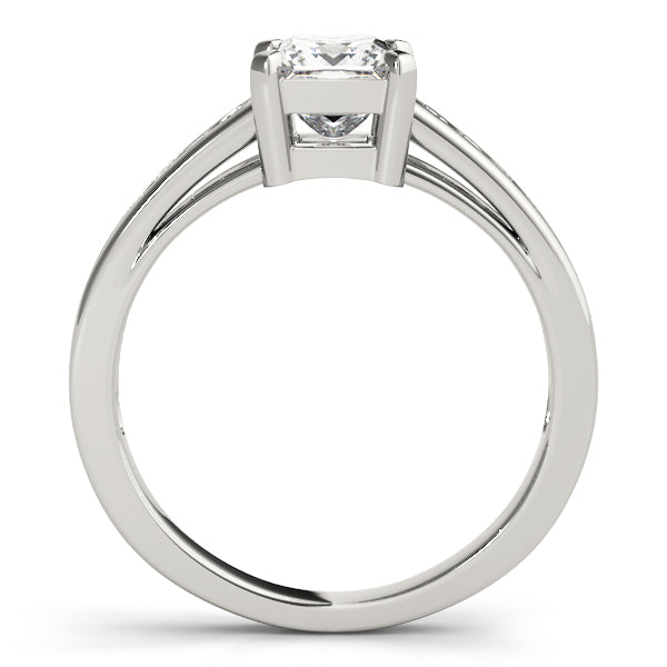 Majestic Channel-Set Princess Diamond Engagement Ring in 10K/14K gold and platinum with certified lab-grown or natural diamonds