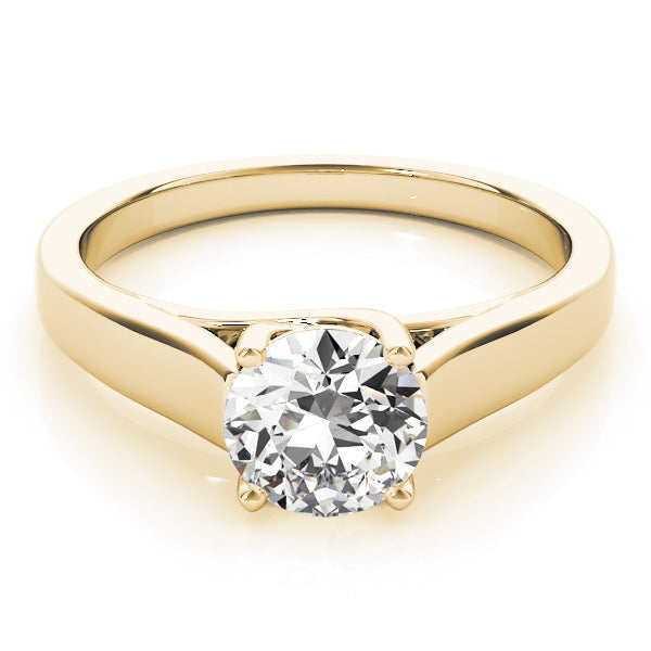 Opulent Trellis Round Diamond Engagement Ring in 10K/14K gold and platinum with certified lab-grown or natural diamonds