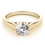 Opulent Trellis Round Diamond Engagement Ring in 10K/14K gold and platinum with certified lab-grown or natural diamonds