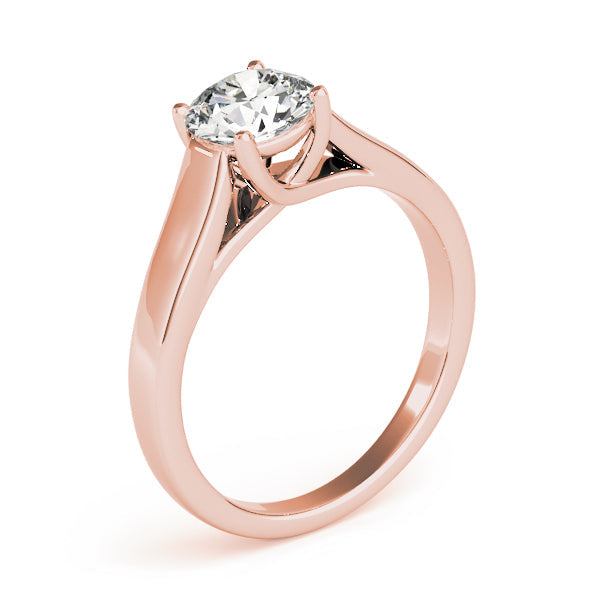 Opulent Trellis Round Diamond Engagement Ring in 10K/14K gold and platinum with certified lab-grown or natural diamonds