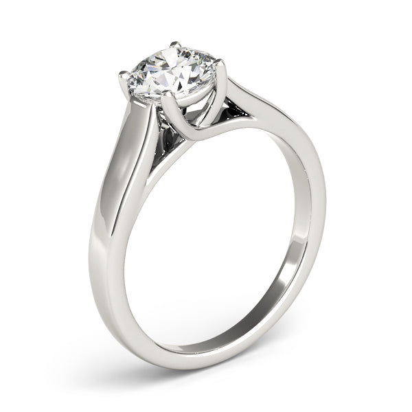 Opulent Trellis Round Diamond Engagement Ring in 10K/14K gold and platinum with certified lab-grown or natural diamonds