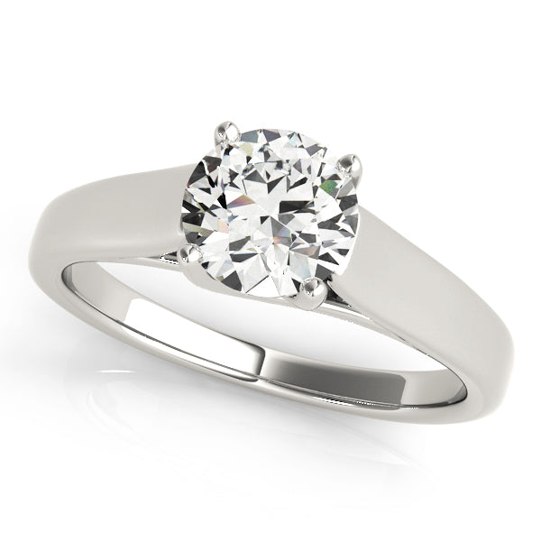 Opulent Trellis Round Diamond Engagement Ring in 10K/14K gold and platinum with certified lab-grown or natural diamonds