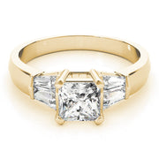 Celestial Fancy Shape Baguette Remounts Princess Diamond Engagement Ring in 10K/14K gold and platinum with certified lab-grown or natural diamonds