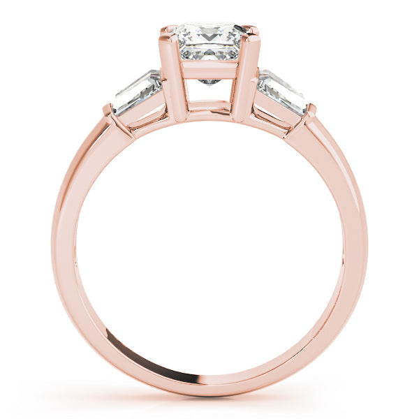 Celestial Fancy Shape Baguette Remounts Princess Diamond Engagement Ring in 10K/14K gold and platinum with certified lab-grown or natural diamonds