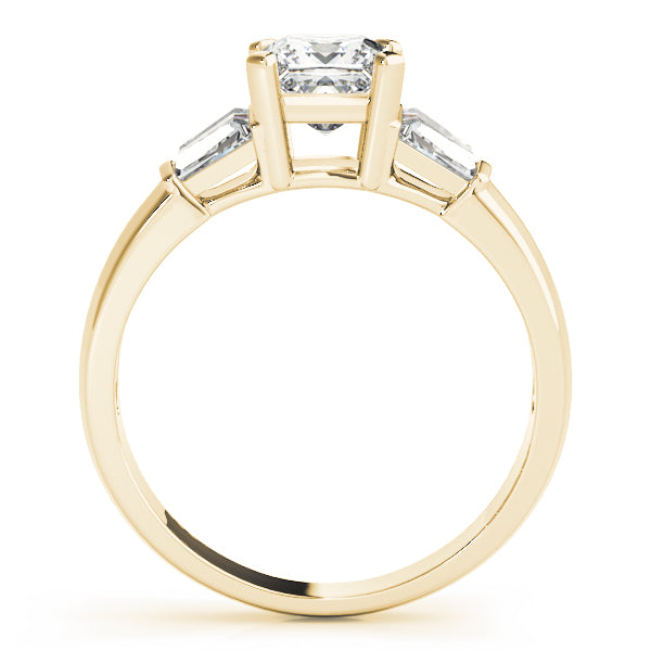 Celestial Fancy Shape Baguette Remounts Princess Diamond Engagement Ring in 10K/14K gold and platinum with certified lab-grown or natural diamonds