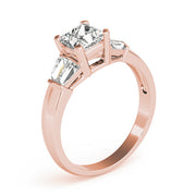 Celestial Fancy Shape Baguette Remounts Princess Diamond Engagement Ring in 10K/14K gold and platinum with certified lab-grown or natural diamonds