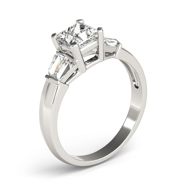 Celestial Fancy Shape Baguette Remounts Princess Diamond Engagement Ring in 10K/14K gold and platinum with certified lab-grown or natural diamonds