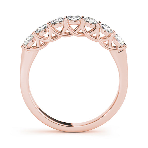 Bar Set Half Eternity Ring in Gold & Platinum