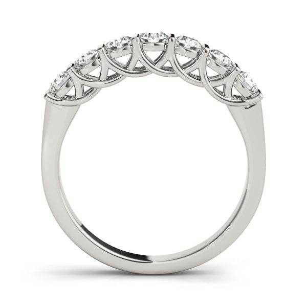 Bar Set Half Eternity Ring in Gold & Platinum