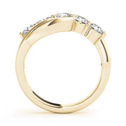 Prong Set Half Eternity Ring in Gold & Platinum