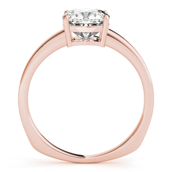 Regal Solitaire Cushion Diamond Engagement Ring in 10K/14K gold and platinum with certified lab-grown or natural diamonds