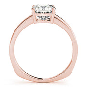 Regal Solitaire Cushion Diamond Engagement Ring in 10K/14K gold and platinum with certified lab-grown or natural diamonds