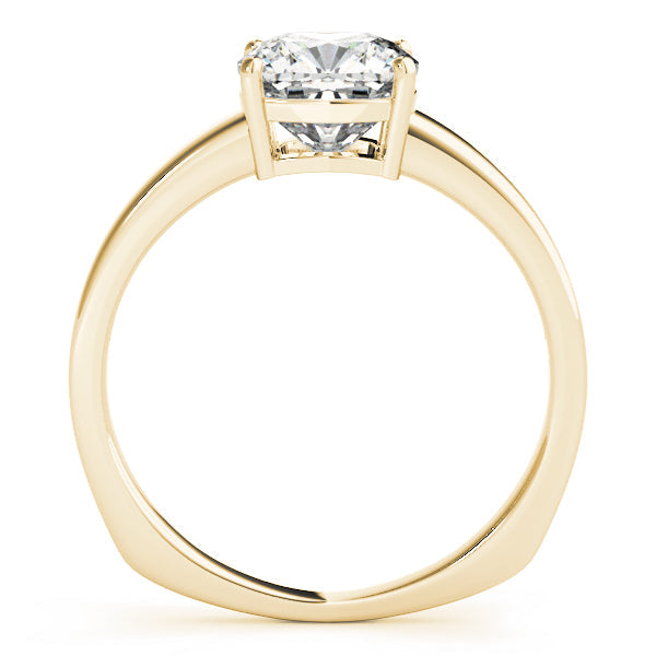 Regal Solitaire Cushion Diamond Engagement Ring in 10K/14K gold and platinum with certified lab-grown or natural diamonds