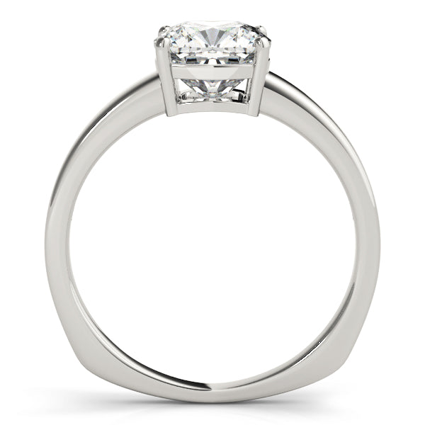 Regal Solitaire Cushion Diamond Engagement Ring in 10K/14K gold and platinum with certified lab-grown or natural diamonds
