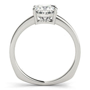 Regal Solitaire Cushion Diamond Engagement Ring in 10K/14K gold and platinum with certified lab-grown or natural diamonds
