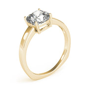 Regal Solitaire Cushion Diamond Engagement Ring in 10K/14K gold and platinum with certified lab-grown or natural diamonds