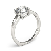 Regal Solitaire Cushion Diamond Engagement Ring in 10K/14K gold and platinum with certified lab-grown or natural diamonds