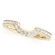 Prong in Channel Curved Half Eternity Ring in 10K/14K gold and platinum with certified lab-grown or natural diamonds