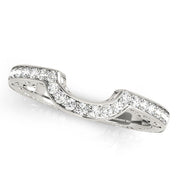 Prong in Channel Curved Half Eternity Ring in Gold & Platinum