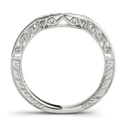 Prong in Channel Curved Half Eternity Ring in Gold & Platinum