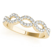 Infinity Half Eternity Ring in 10K/14K gold and platinum with certified lab-grown or natural diamonds