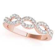 Infinity Half Eternity Ring in Gold & Platinum