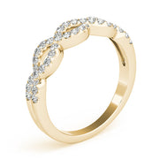 Infinity Half Eternity Ring in Gold & Platinum