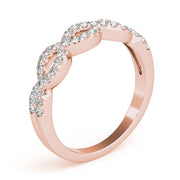 Infinity Half Eternity Ring in Gold & Platinum