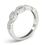 Infinity Half Eternity Ring in Gold & Platinum