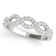 Infinity Half Eternity Ring in Gold & Platinum