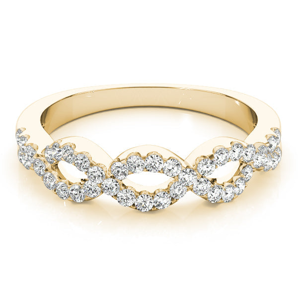 Infinity Half Eternity Ring in Gold & Platinum