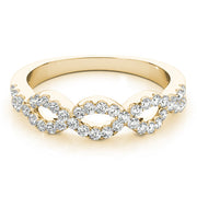 Infinity Half Eternity Ring in Gold & Platinum