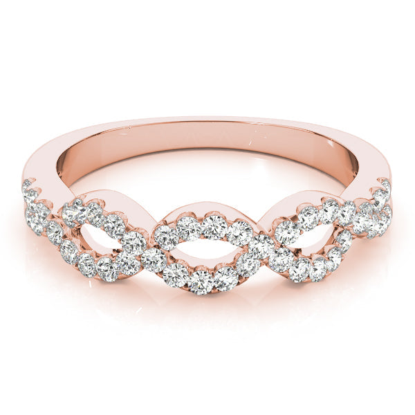 Infinity Half Eternity Ring in Gold & Platinum