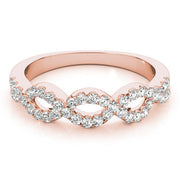 Infinity Half Eternity Ring in Gold & Platinum
