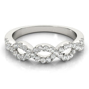 Infinity Half Eternity Ring in Gold & Platinum