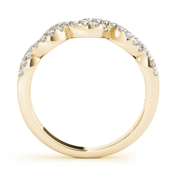 Infinity Half Eternity Ring in Gold & Platinum