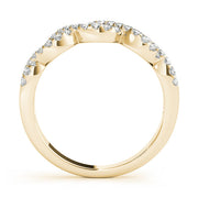 Infinity Half Eternity Ring in Gold & Platinum