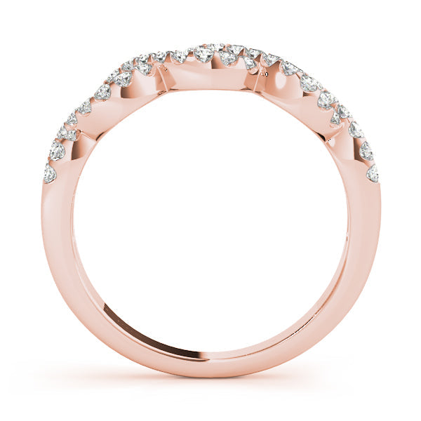 Infinity Half Eternity Ring in Gold & Platinum