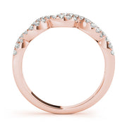 Infinity Half Eternity Ring in Gold & Platinum