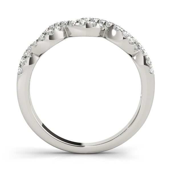 Infinity Half Eternity Ring in Gold & Platinum