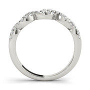 Infinity Half Eternity Ring in Gold & Platinum
