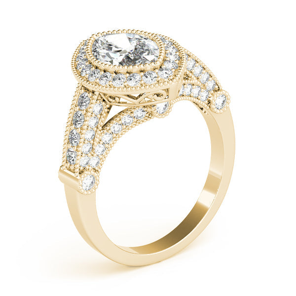 Crowned Color Rings Marquise Diamond Engagement Ring in 10K/14K gold and platinum with certified lab-grown or natural diamonds