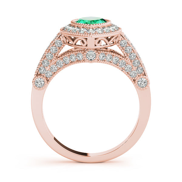 Crowned Color Rings Marquise Diamond Engagement Ring in 10K/14K gold and platinum with certified lab-grown or natural diamonds