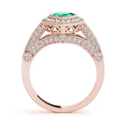Crowned Color Rings Marquise Diamond Engagement Ring in 10K/14K gold and platinum with certified lab-grown or natural diamonds