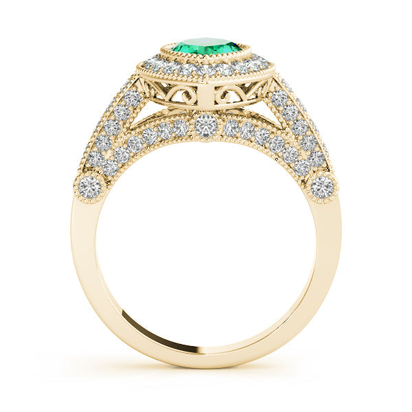 Crowned Color Rings Marquise Diamond Engagement Ring in 10K/14K gold and platinum with certified lab-grown or natural diamonds