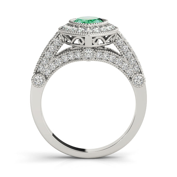 Crowned Color Rings Marquise Diamond Engagement Ring in 10K/14K gold and platinum with certified lab-grown or natural diamonds