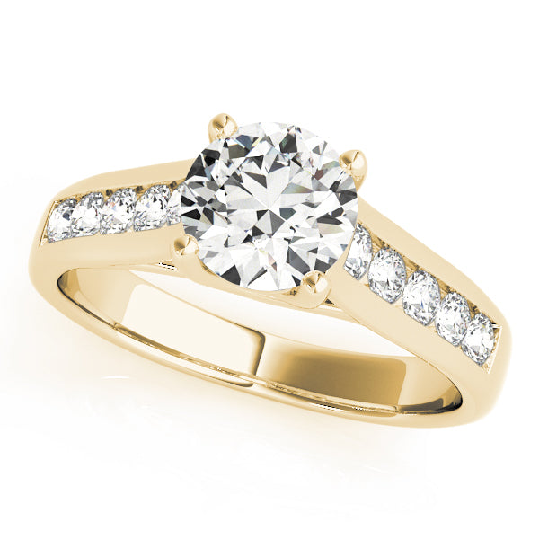 Dazzling Trellis Round Diamond Engagement Ring in 10K/14K gold and platinum with certified lab-grown or natural diamonds