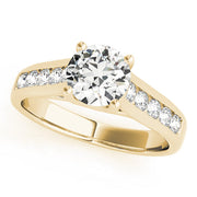 Dazzling Trellis Round Diamond Engagement Ring in 10K/14K gold and platinum with certified lab-grown or natural diamonds